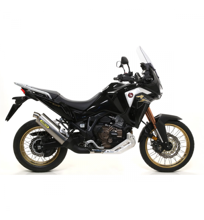 Arrow Honda Africa Twin CRF 1100 & Adventure Sport 2020/2025 - Maxi Race-Tech Titanium silencer with Steel End Cap