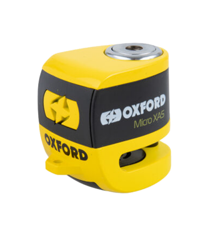 Oxford Micro XA5 Alarm Disc Lock Black/Yellow Oxford Micro XA5 Alarm Disc Lock Black/Yellow