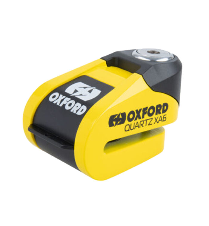 Quartz XA6 Alarm Disc Lock (6mm pin) Yellow/Black Quartz XA6 Alarm Disc Lock (6mm pin) Yellow/Black